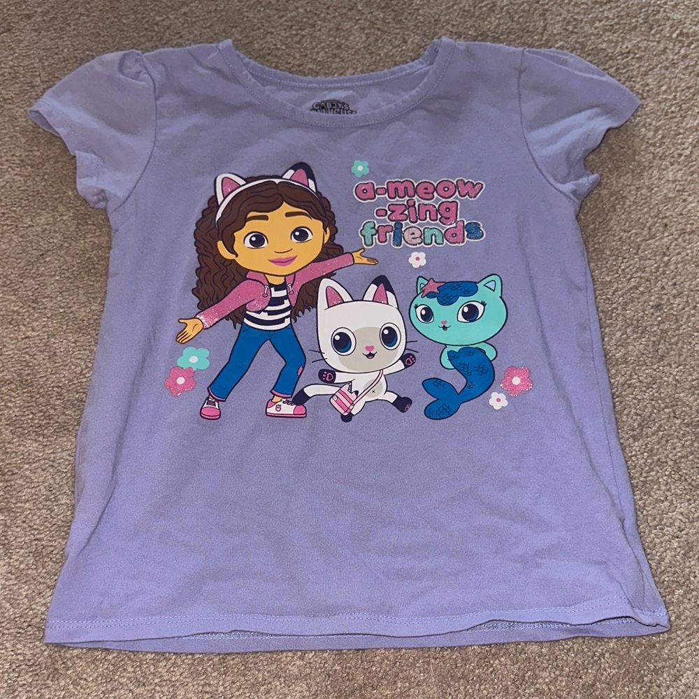 Girls' Lavender 'A-Meow-Zing Friends' Graphic Tee